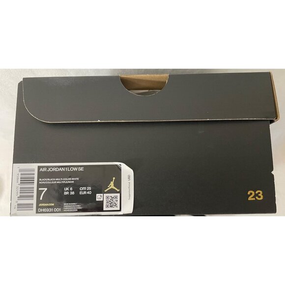 Nike Jordan 1 Low SE Diamond 2022 (DH6931-001) Black~White~Men's 7~Women's 8.5 - Picture 12 of 13